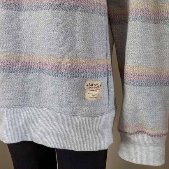 Vans striped knit crewneck sweater, men's medium - Picture 5 of 8